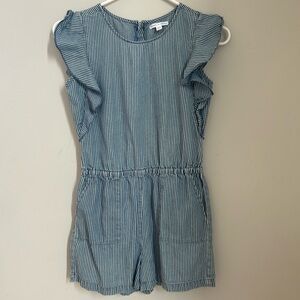 Charming Blue Striped Kids Romper